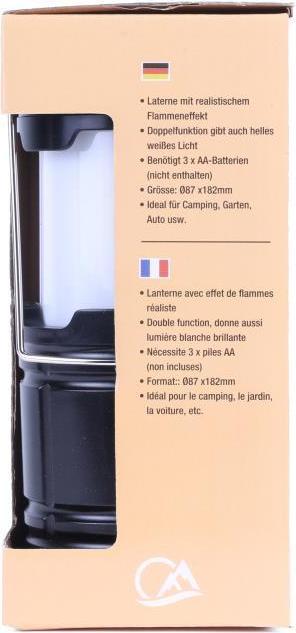 Actual product image Benson Camping lantern flame effect 2-in-1 ø87 x 182 mm