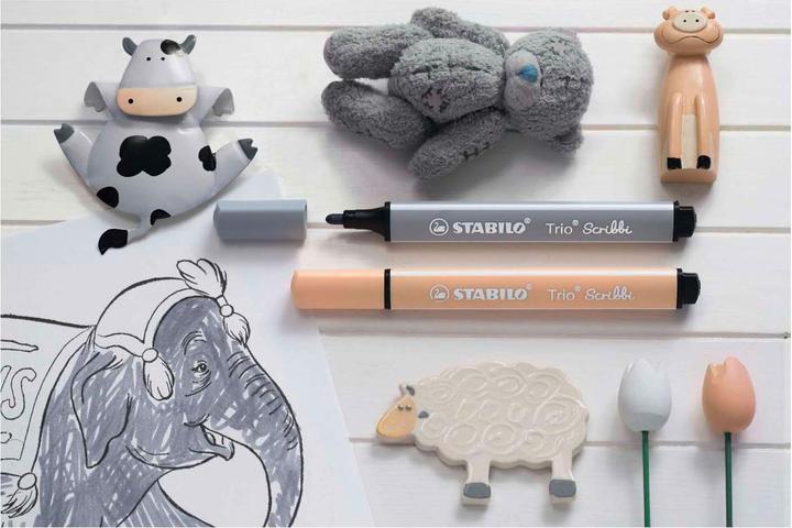 Produktbild STABILO Trio Scribbi Gefederter Dreikant-Filzstift (Blau, 1 x)