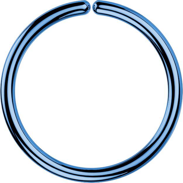 Image du produit Star Piercing Micro piercing anneau bleu foncé avec revêtement en titane (sans laiton, Acier chirurgical 316L)