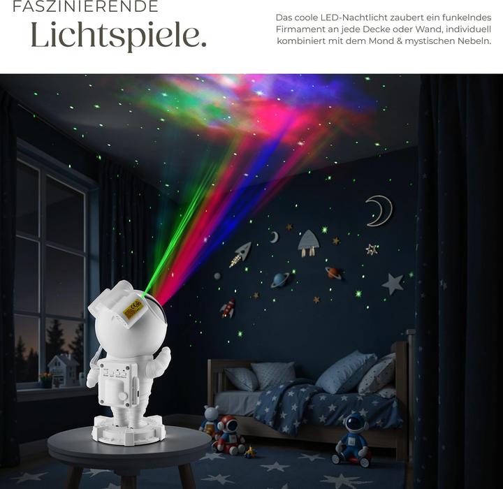 Produktbild tectake LED-Sternenhimmel-Projektor Astronaut, inkl. Bluetooth