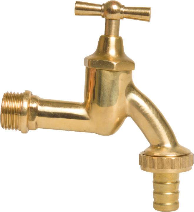 Produktbild Profec Auslaufventil Messing Poliert 1/2" x 13 mm Aussengewinde x Schlauchtülle 8bar