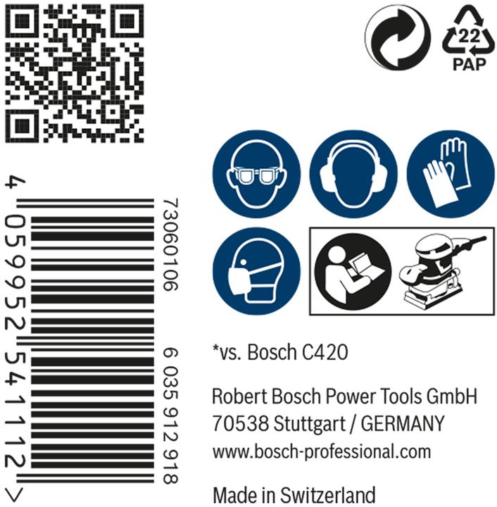 Image du produit Bosch Professional Zubehör EXPERT M480 Filet de ponçage pour ponceuses vibrantes, 115 x 230 mm, G 220, 50 pcs. (220)
