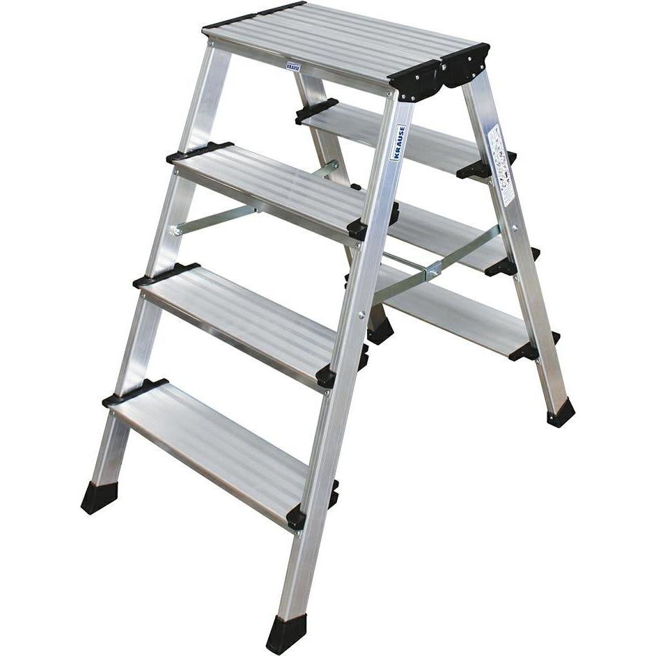 Krause, Scala A Pioli, Krau 126047 Gradino Doppio Pieghevole (Alluminio) (100 Cm)