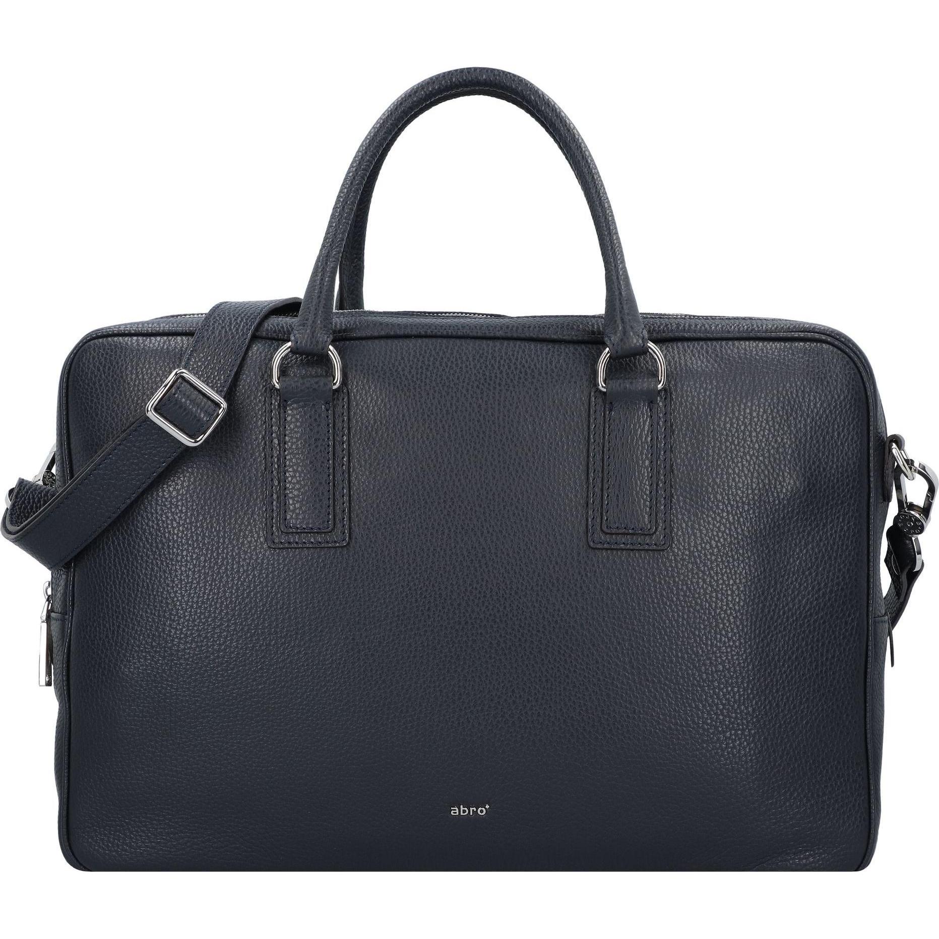 Abro, Handtasche, Adria Aktentasche Leder 40 cm, Blau