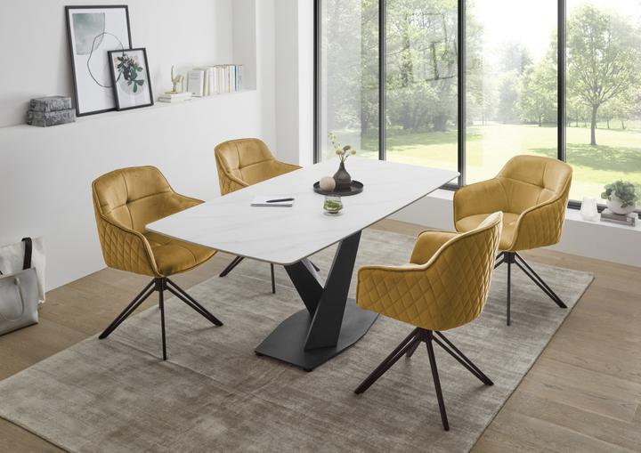 Produktbild Stolkom EMMA Armlehnstuhl drehbar 180 ° Metall/Samtstoff