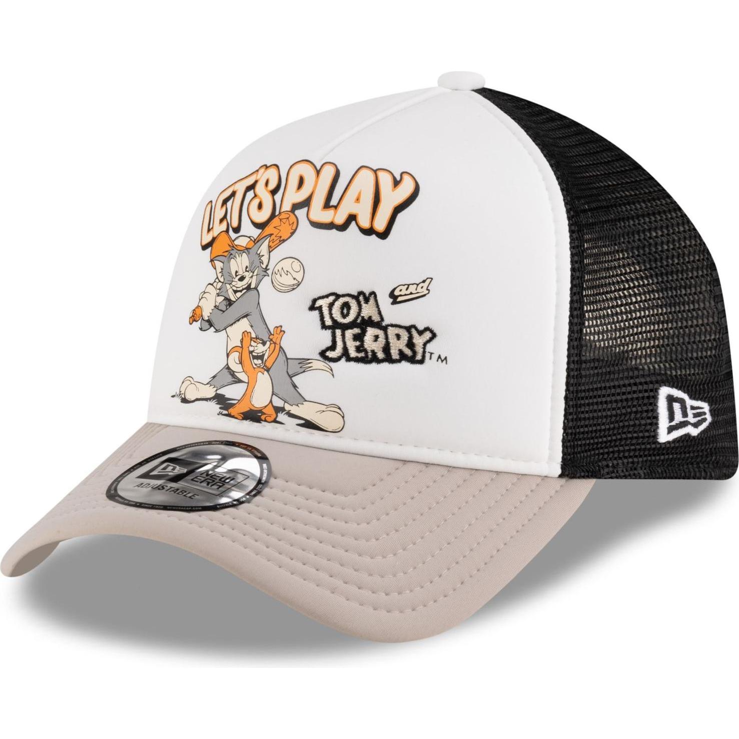 New Era, Herren, Cap, A-Frame Mesh Trucker Cap - TOM & JERRY, Weiss