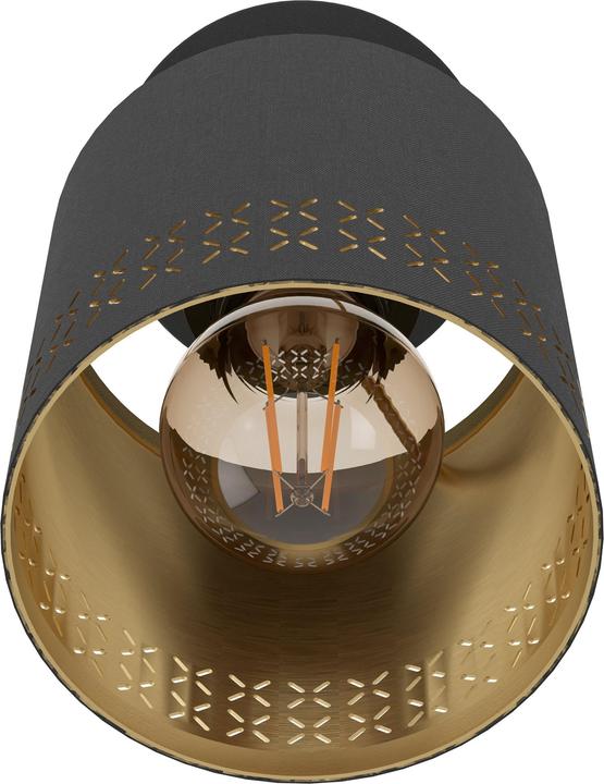 Produktbild EGLO Aufbauspot ESTEPERRA 1x E27, Schwarz/Gold (E27)