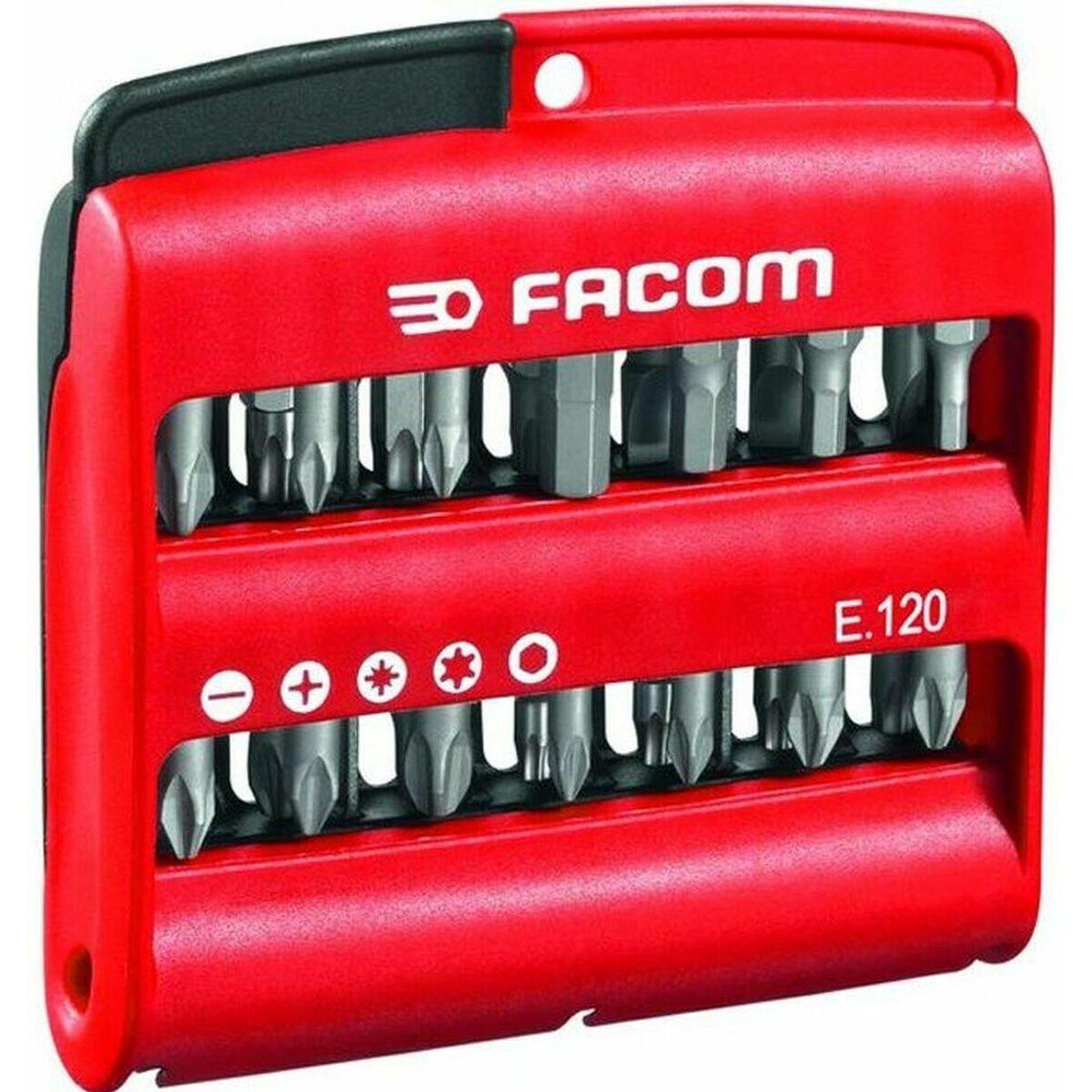 Facom, Chiave a bussola, Set di bit 28 pezzi E.120PB Cross (3xPH2, 3x