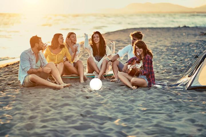 Productafbeelding FHL easy FHL Busso LED oplaadbare buitenlamp op zonne-energie USB-bollamp 0,1W RGBW bestuurbaar IP44 850208 (IP44)