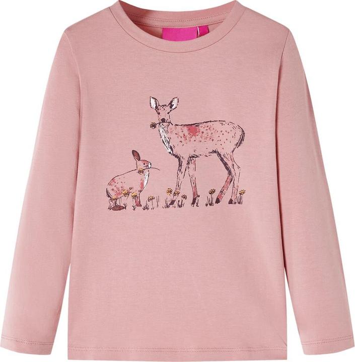 Produktbild vidaXL Kinder-Langarmshirt Rosa 104,Material: 95 % Baumwolle. 5