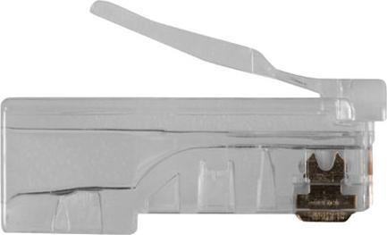 Actual product image ACT RJ45 (8P/8C) modulaire connector for flat cable. Unit: Bag 25 pcs