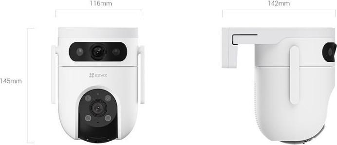 Produktbild EZVIZ IP-kamera H9c Dual-Lens Pan & Tilt 4G & Wi-Fi Camera 3K & 3K Camera (3072 x 1728 Pixels)