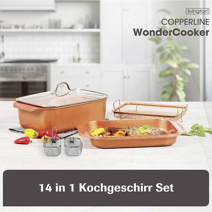 Actual product image Livington Copperline Wonder Cooker (Casserole + Stewpot, Aluminium)