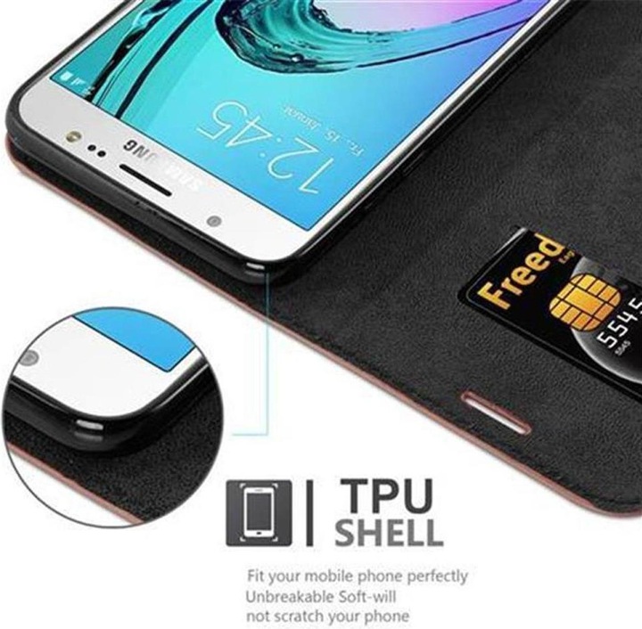 Actual product image Cadorabo Book Invisible Magnet Cover (Samsung Galaxy J7 2016)