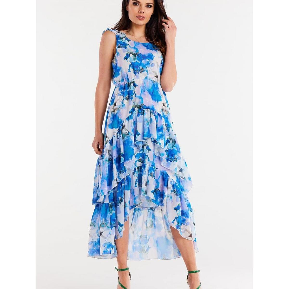 Awama, Damen, Kleider, Alltagskleid model, Blau, (S)