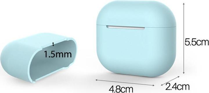 Immagine prodotto Hurtel Custodia per AirPods 3 cover morbida in silicone per cuffie bianca (custodia C) (Borsa per cuffie)