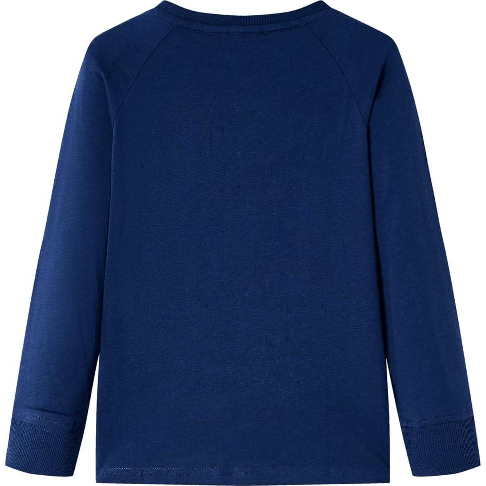 VidaXL, Jungen, Shirt, Kinder-Langarmshirt Marineblau 116,Material: 100, Blau, (116)