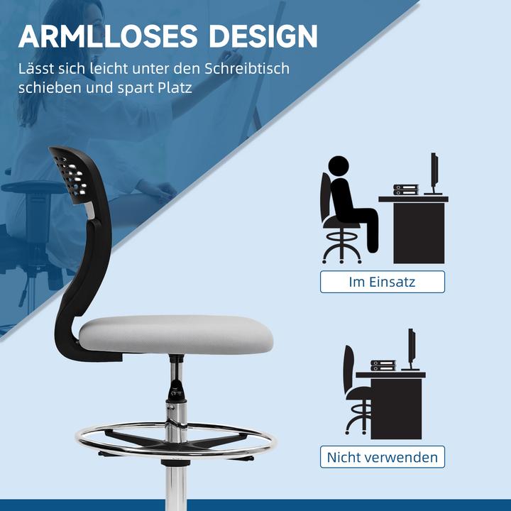 Image du produit Vinsetto Bürostuhl Polyester Hellgrau