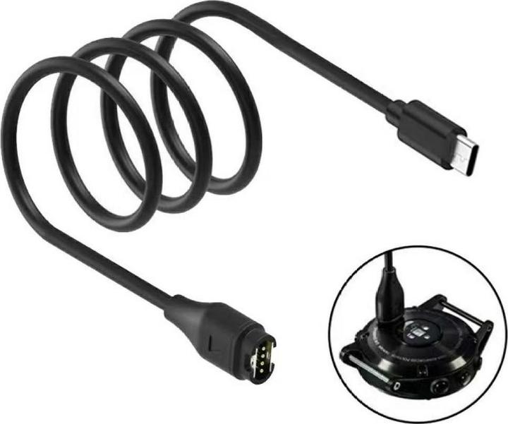 Productafbeelding Beline Cable USB-C for Charging Garmin Watches 1m black