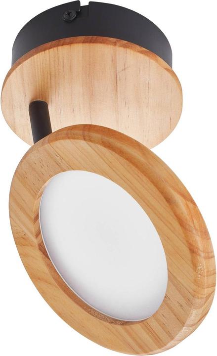 Actual product image Lindby Manel LED spotlight wood 1-light (280 lm)
