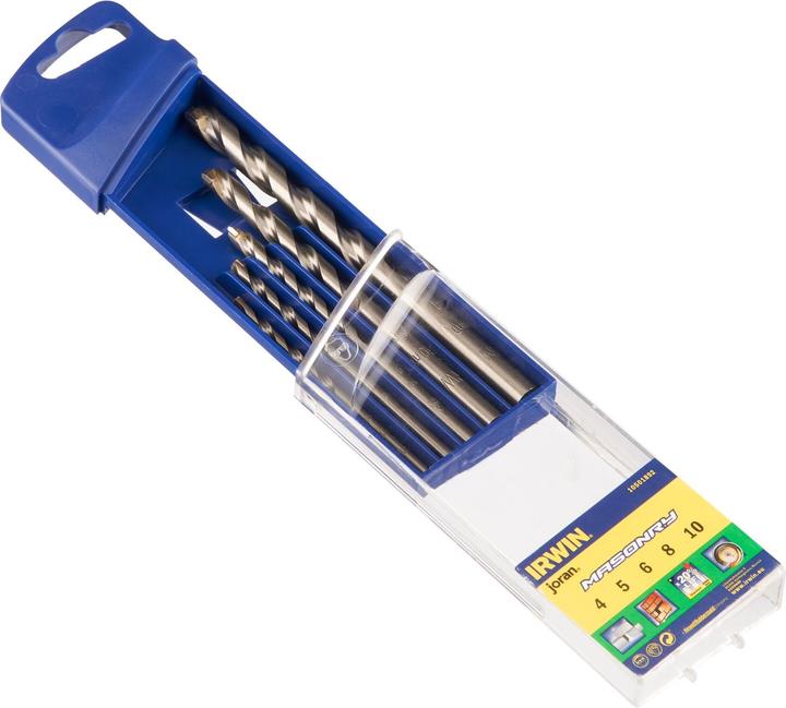 Actual product image Irwin Drill set MASONRY 4,5,6,8,10 mm (10 mm, 4, 5, 6, 8)