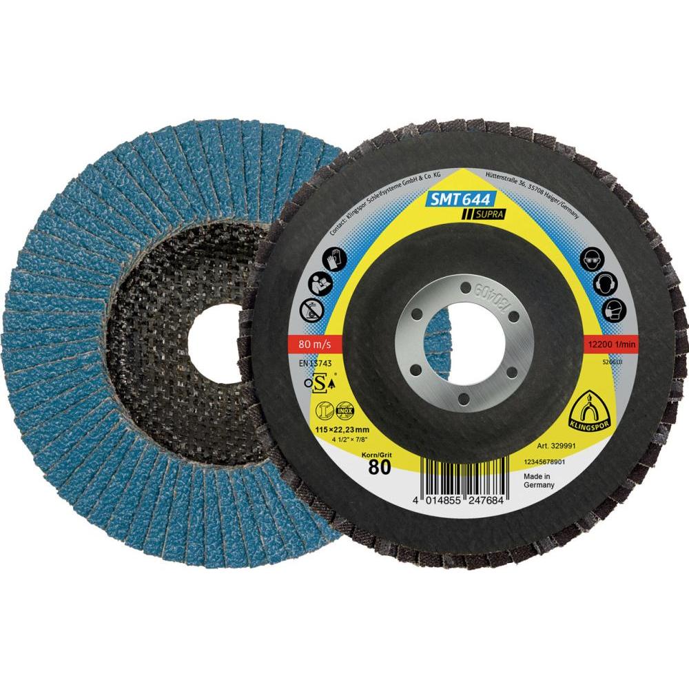 Magni, Schleifmittel, 329995 SMT 644 Schleifmopteller 115 x 22, 23 mm Korn 80 gewölbt Inhalt: 1 Stück (80 Gewölbt)