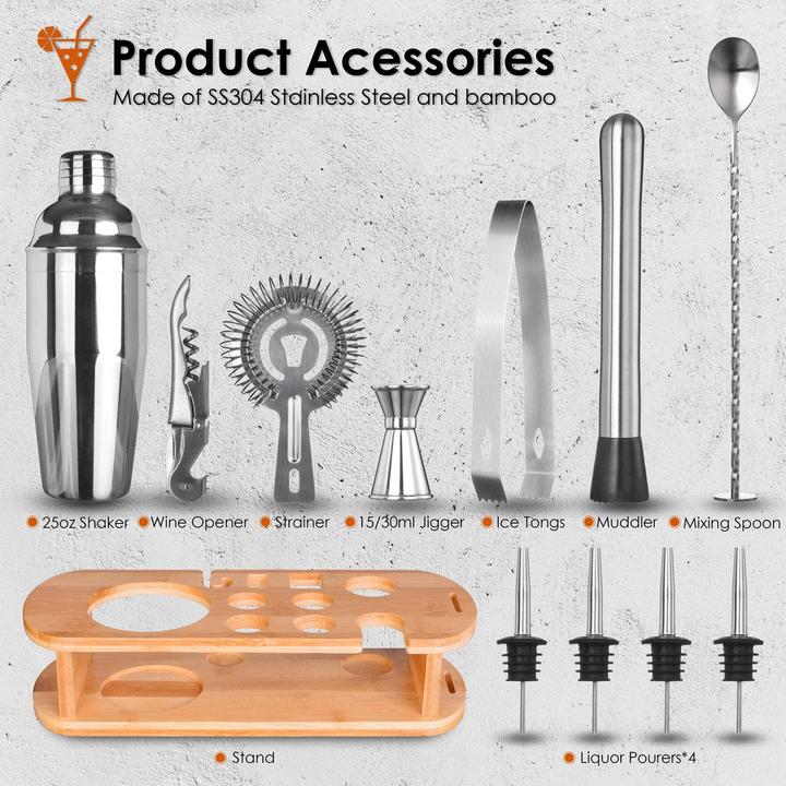 Immagine prodotto Esmula Cocktail Shaker Set (Set da cocktail)