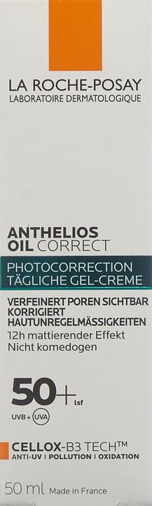 Produktbild La Roche Posay Anthelios Oil Correct Gel-Creme 50+ (Sonnencreme Gesicht, SPF 50+, 50 ml, 94 g)