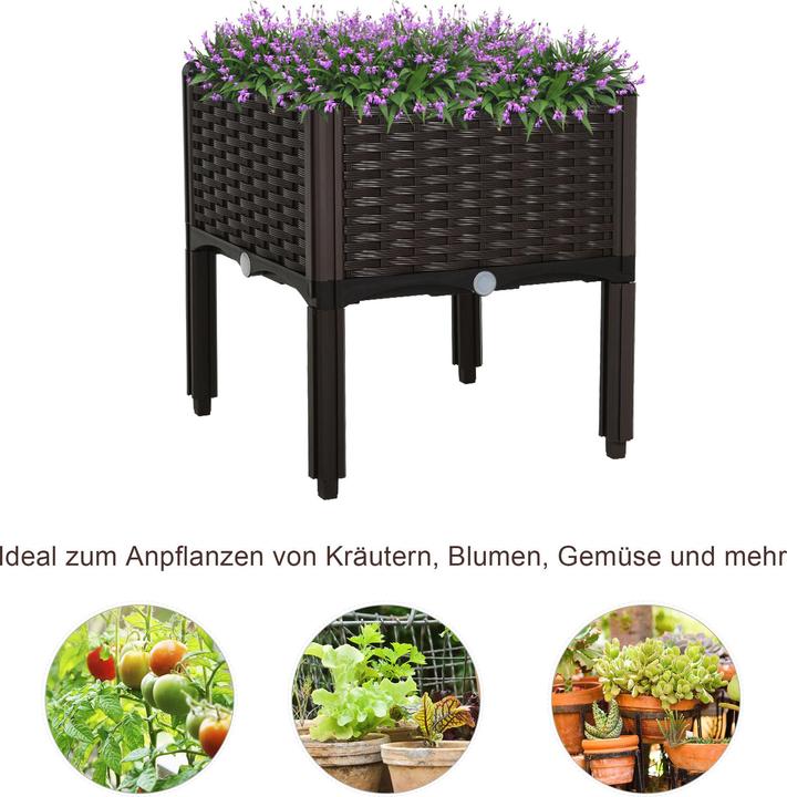 Produktbild Outsunny Hochbeet in Rattan-Optik