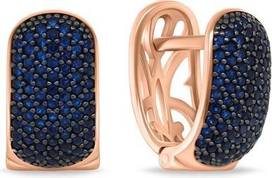 Immagine prodotto Brilio Argento - Orecchini originali placcati in oro con zirconi blu EA1032YB