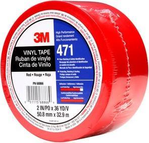 Actual product image 3M PVC adhesive tape47red (50.80 mm)