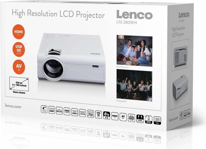 Produktbild Lenco LPJ-280WH (WVGA, 2800 lm)