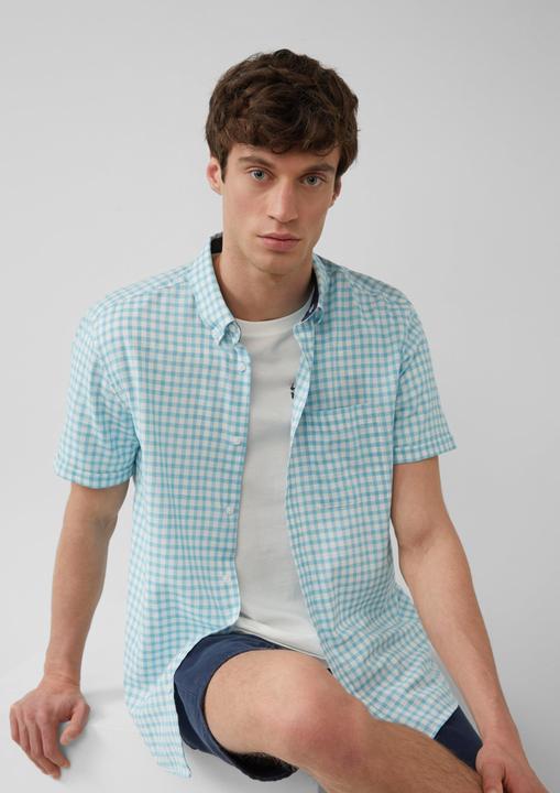 Immagine prodotto S.Oliver Hemd Regular Fit: Kariertes Kurzarmhemds aus Viskosemix (XXL)