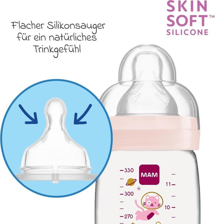 Produktbild MAM Easy Active 330 ml, 4+ Mon., 2 Stk, Weltall (330 ml)