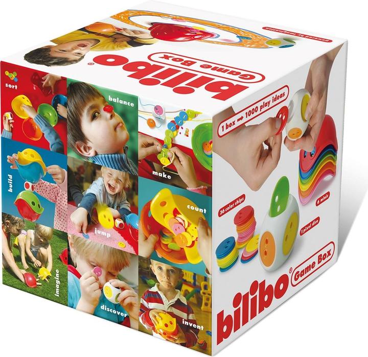 Produktbild Moluk Bilibo Game Box Spielset mit Würfel (Deutsch, Englisch, Französisch, Italienisch, Schweizerdeutsch)