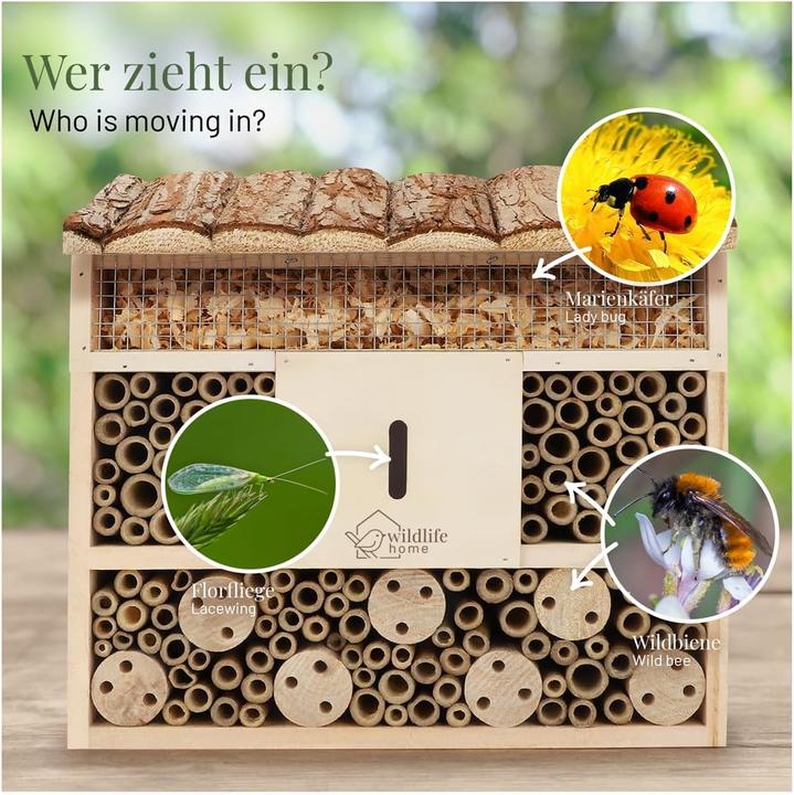 Actual product image Wildlife home Bienenhotel (Butterflies, Lacewings, Wild bees, Ladybirds)