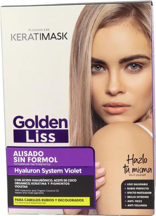 Produktbild Life Glättende Haarbehandlung Keratimask Golden Liss 3 Stücke