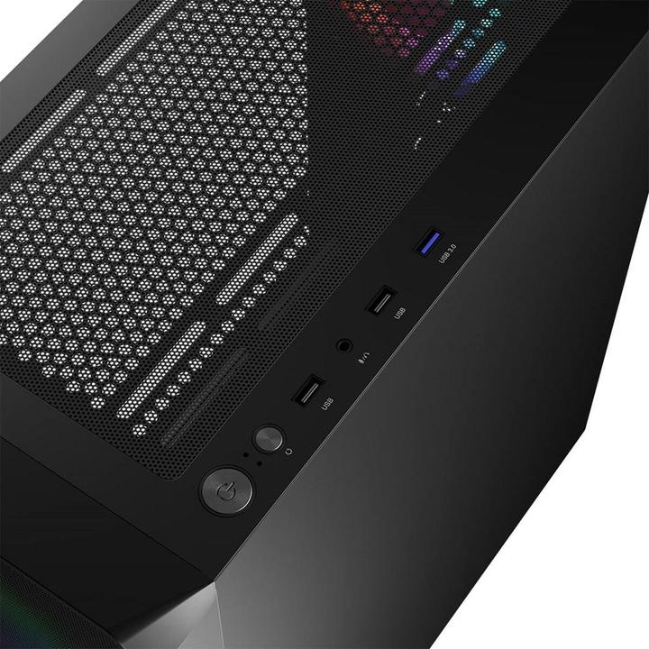 Actual product image Logic PORTOS ARGB MIDI USB 3.0 case black (ATX, mATX)
