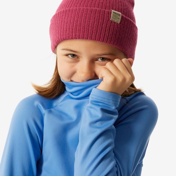 Actual product image Wedze Ski underwear functional shirt children high collar - BL 500 blue (116)