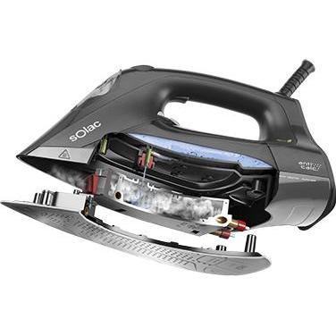 Thumbnail - Solac CVG9508, Trocken- & Dampfbügeleisen, 2 m, Schwarz, 45 g/min, 2400 W, 220 - 240 V, Bügeleisen, Schwarz
