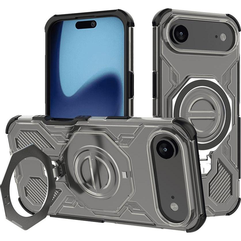 Techsuit - Carbon Shield PRO - iPhone 17 Air - Smoke Black (Apple iPhone 17), Cover smartphone, Nero
