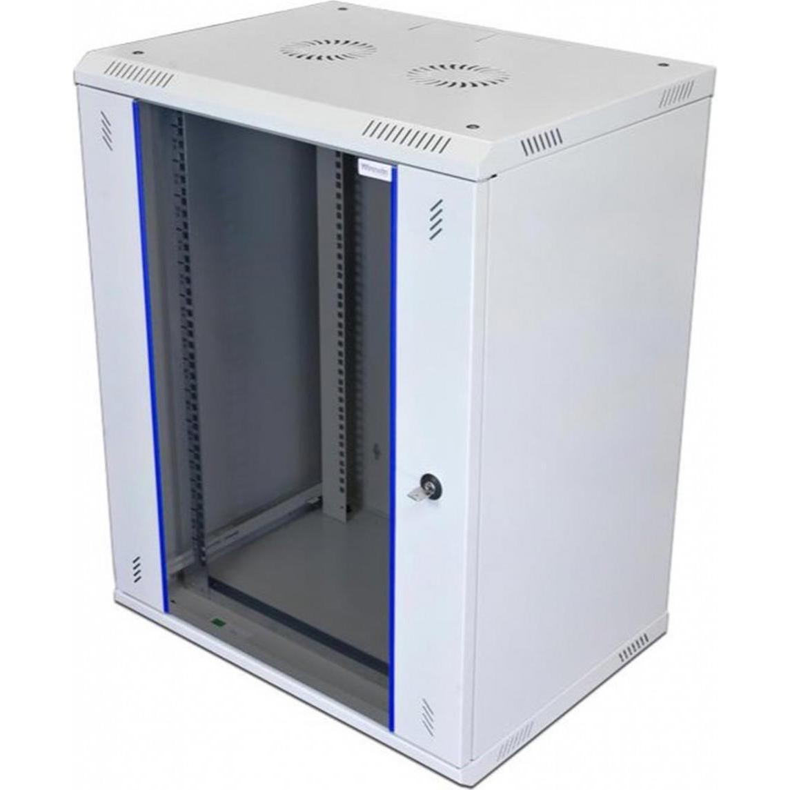 Wirewin Wandschrank 600X450X15U Pro 2nd Gen 19 / 15HE / Hellgrau (15 HE, 19 Zoll Rack), Serverschrank, Grau