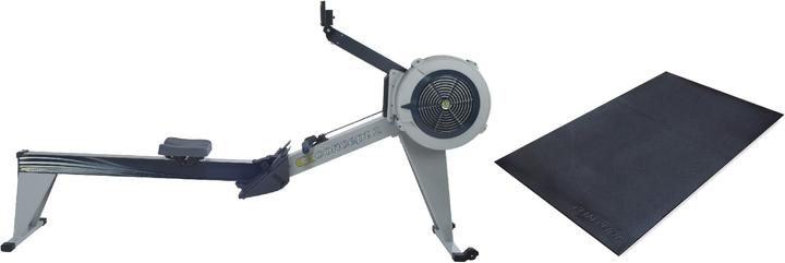 Actual product image Concept2 Model E with PM5 monitor and protective mat