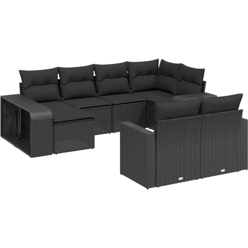 VidaXL, Gartenlounge, 10-tlg. Garten-Lounge-Set mit Kissen