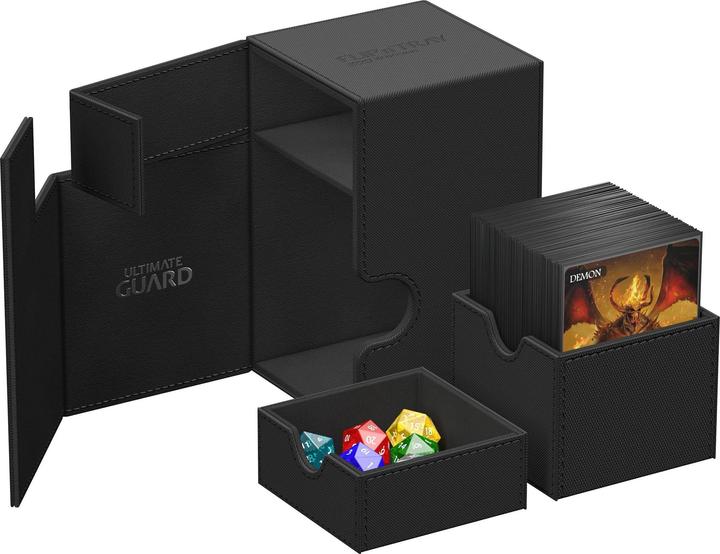 Actual product image Ultimate Guard Card Box Flip'n'Tray XenoSkin Monocolor 100+ Black