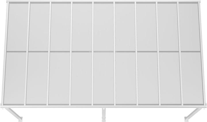 Image du produit Juskys Aluminium Terrassendach Borneo 5,5x3m mit Doppelsteg-Platten - Weiss