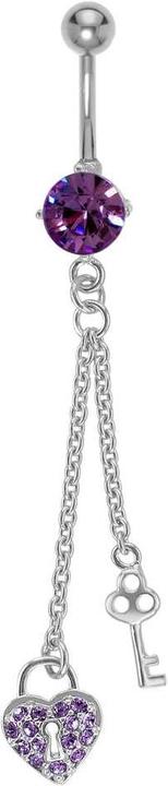 Image du produit Bijouteria Piercing nombril (Acier inoxydable, Laiton, Cristallin)