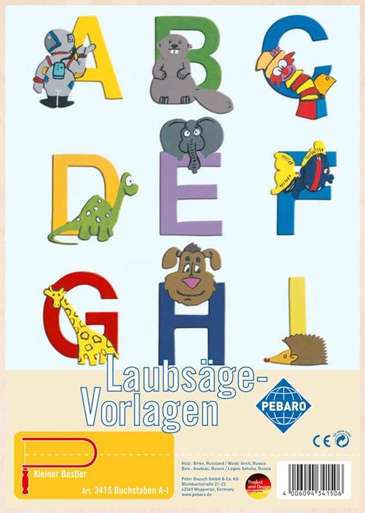 Produktbild Pebaro Laubsägevorlage "Buchstaben A - I"