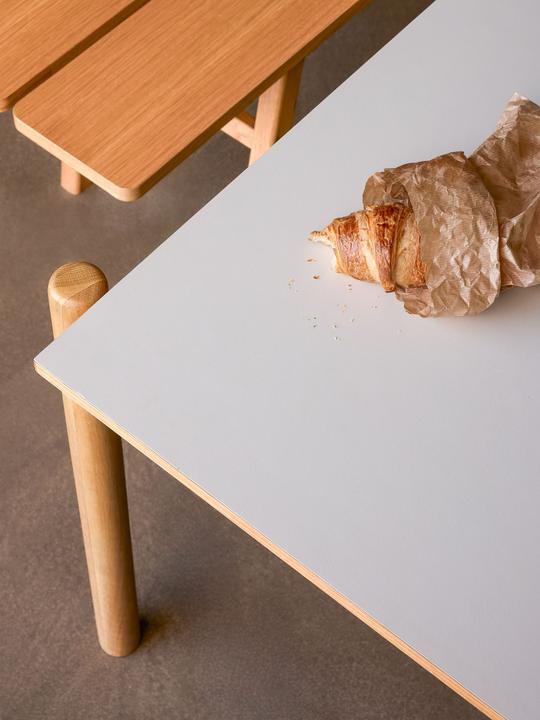 Image du produit Hübsch Oblique Esstisch Rechkteckige Grau (190 x 95 x 75 cm)