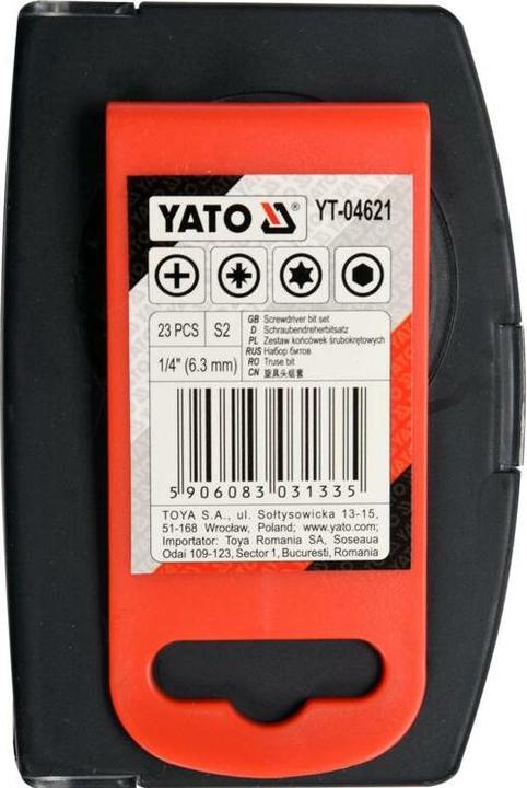 Actual product image Yato YT-04621, Impact wrench bit set 23 pieces, 25 and 50mm long